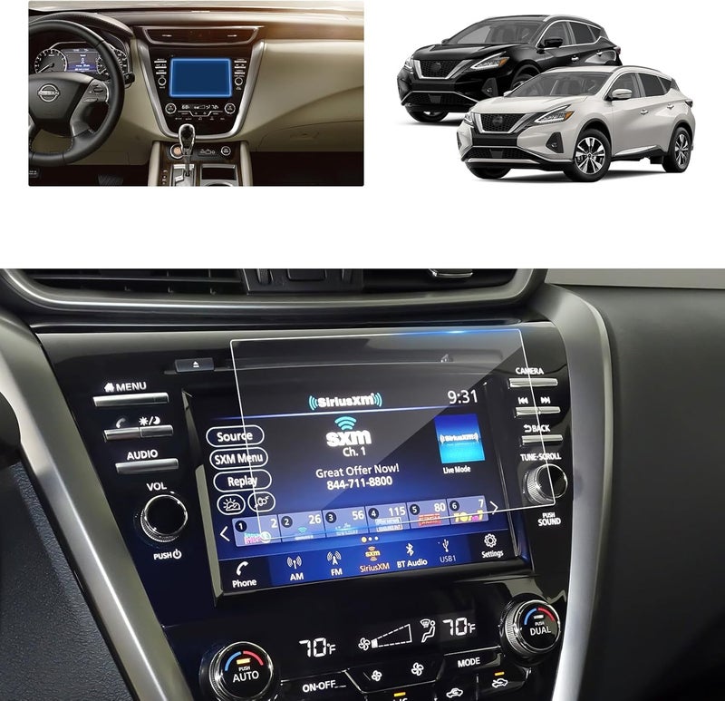 BSTW for 2024 Nissan Murano Screen Protector for 2024 Murano 8-in for 2024 Nissan Murano Accessories 9H Anti-Scratch Tempered Glass Protective Film - Image 1